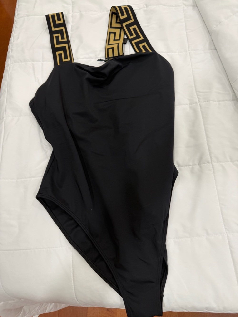 Versace Black One-Piece Swimsuit Tag - Classic